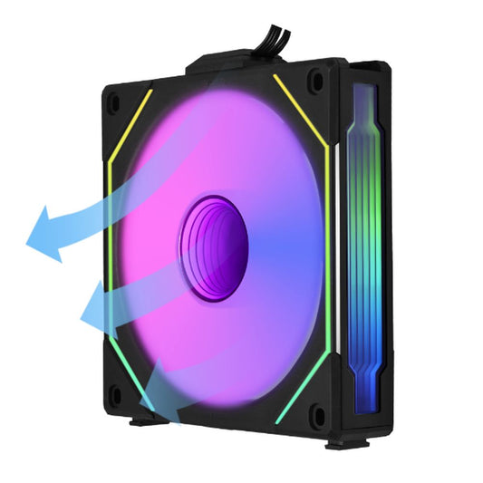 LIAN LI UNI SL Infinity Reverse Blade 120 120mm ARGB Cabinet Fan (Black) (Single Pack)