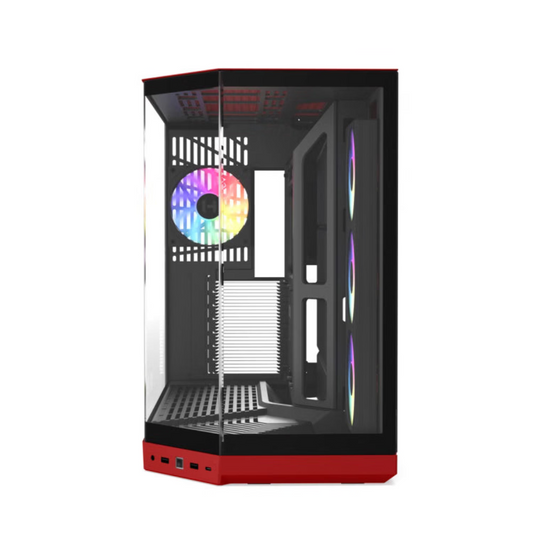HYTE Y50 Essential Aesthetic RGB EATX Mid Tower Cabinet ( Black Cherry )