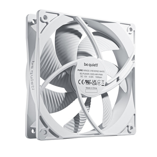 BE QUIET Pure Wings 3 120mm Non-RGB PWM Reverse Blade Cabient Fan ( White ) ( Triple Pack )