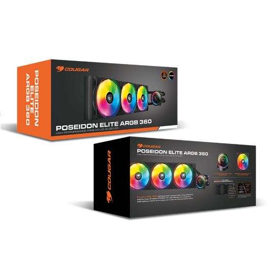 COUGAR Poseiden Elite ARGB 360mm CPU Liquid Cooler ( Black )