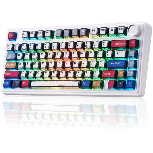 AULA F75 75% RGB Tri Mode Wireless Mechanical Gaming Keyboard ( Comic Keycap-Reaper Switch )