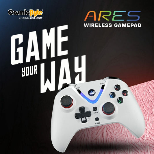 Cosmic Byte Ares Wireless Console (White)