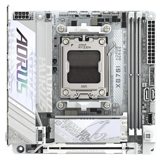 GIGABYTE X870I Aorus Pro ICE DDR5 AMD Motherboard (White)
