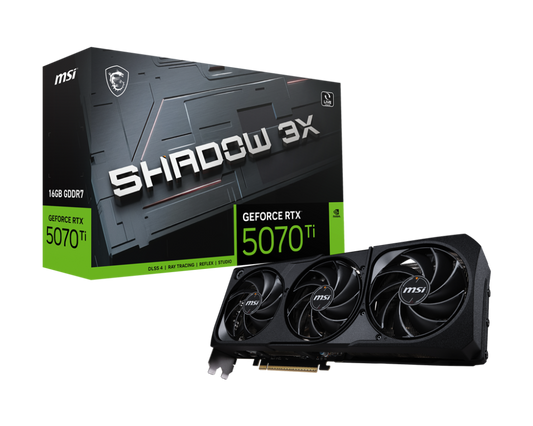 MSI GeForce RTX 5070 Ti Shadow 3X 16GB Nvidia Graphic Card