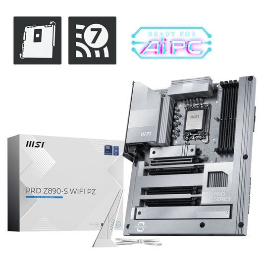 MSI Pro Z890-S Wifi7 PZ DDR5 Intel Motherboard ( White )