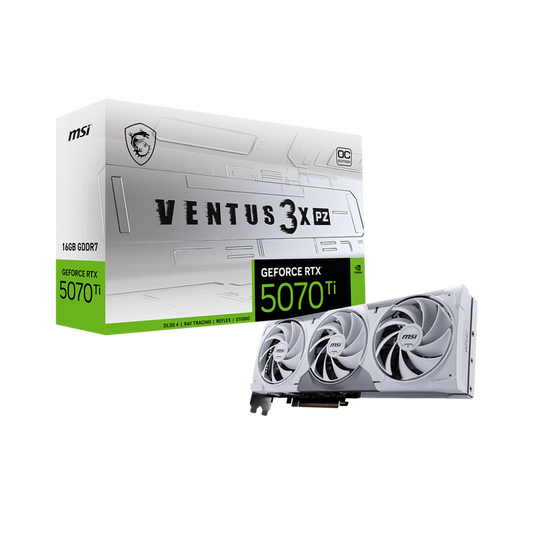 MSI GeForce RTX 5070 TI Ventus 3X PZ OC White 16GB Nvidia Graphic Card