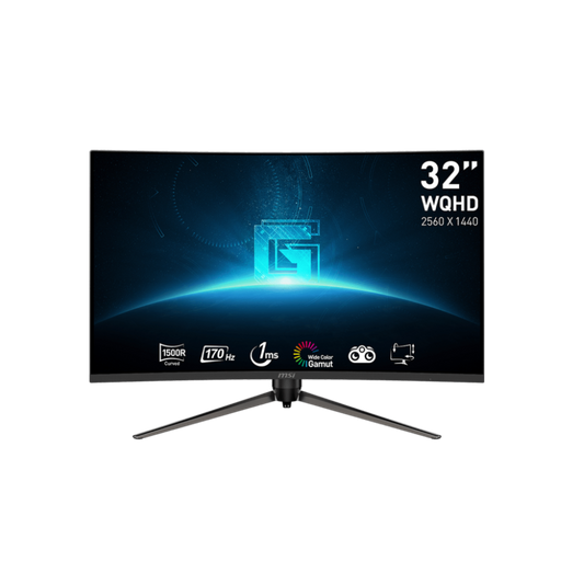 MSI G32CQ5P 32 Inch QHD 170Hz VA Panel 115%SRGB 1MS VA Curved Gaming Monitor