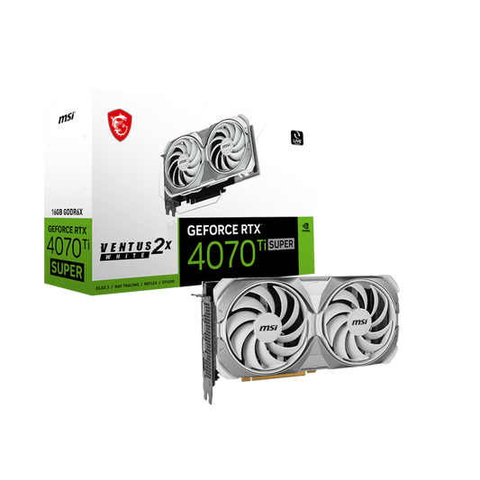 MSI GeForce RTX 4070 Ti Super Ventus 2X White 16GB Nvidia Graphic Card