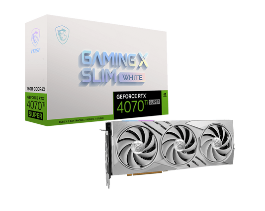 MSI GeForce RTX 4070 Ti Super Gaming X Slim White 16GB Nvidia Graphic Card