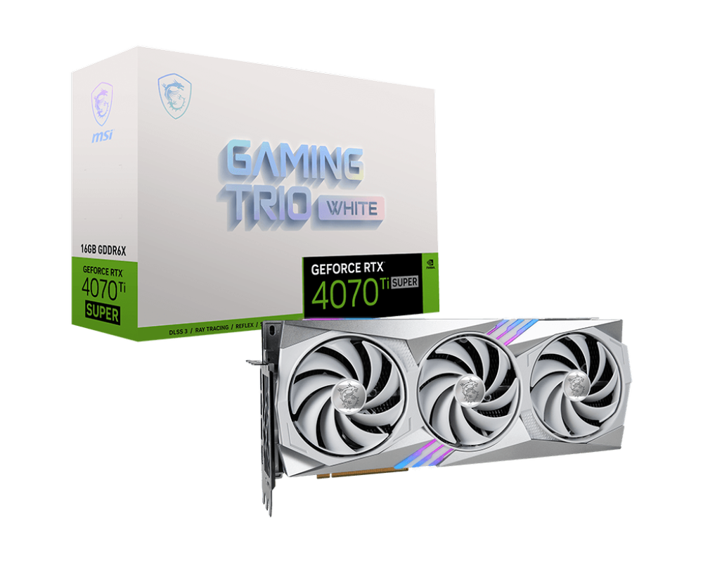 Buy MSI GeForce RTX 4070 Ti Super Gaming Trio White 16GB Nvidia