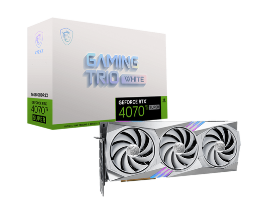 MSI GeForce RTX 4070 Ti Super Gaming Trio White 16GB Nvidia Graphic Card