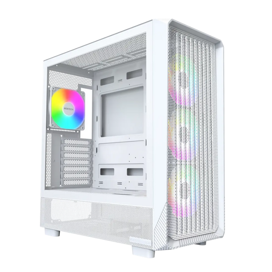 MONTECH X5 ARGB EATX Mid Tower Cabinet ( White )
