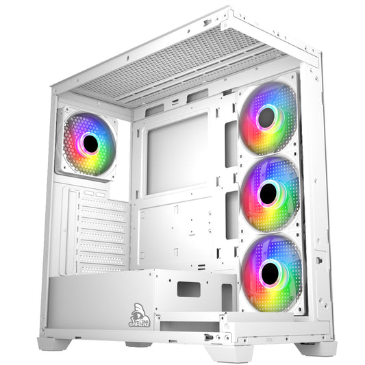 TAG Gamerz Luminor ARGB ATX Mid Tower Cabinet (White)