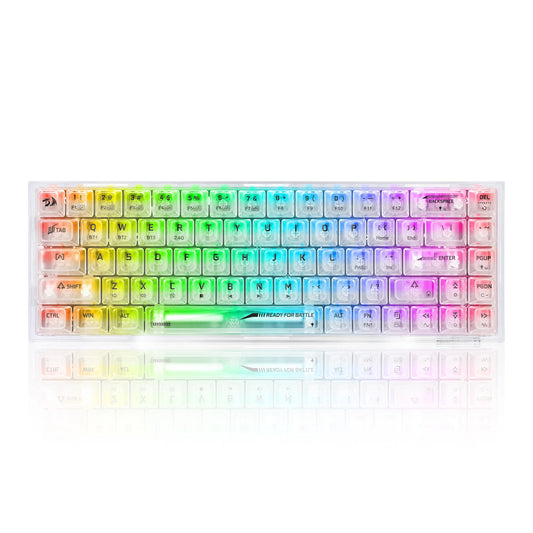 Redragon K631 Pro Castor 65% RGB Mechanical Gaming Keyboard (White) (Tanslucent Cutom Switch)