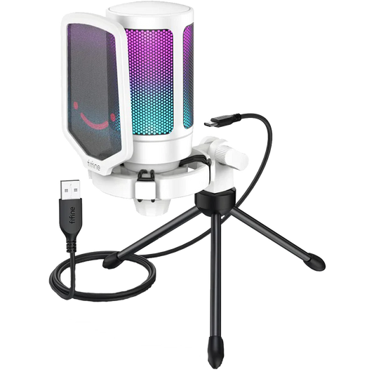 FIFINE Ampligame A6V USB Gaming Microphone ( White )