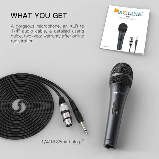 FIFINE K6 Wired HandHeld Microphone