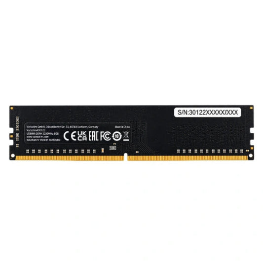 VERBATIM 8GB ( 8GB x 1 ) 3200MHz DDR4 RAM ( Black ) ( CL22 )