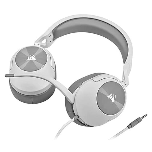 CORSAIR HS55 Wired Stereo Gaming Headphone With Mic ( White ) ( PC/Mobile/Mac/Xbox )