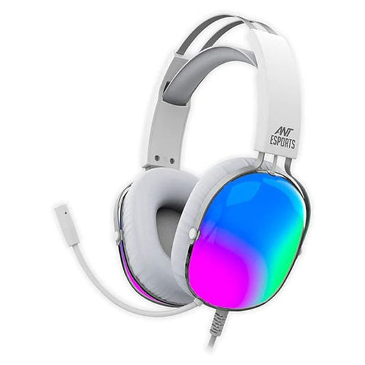 ANT ESPORTS H1150 RGB 3.5mm Crystal Wired Gaming Headphone ( White )