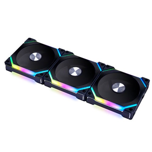 LIAN LI UNI Fan SL V2 120 ARGB With Controller Cabinet Fan (Black) (Triple Pack)