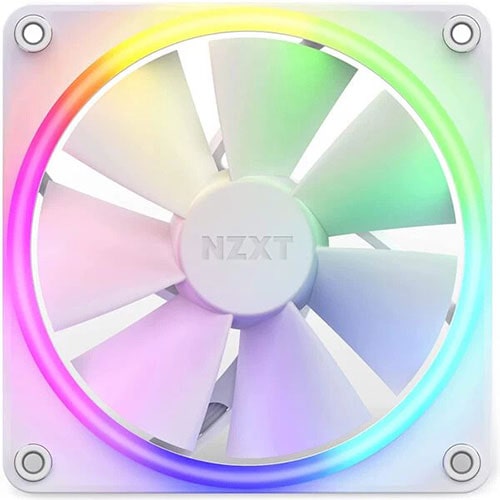 NZXT F120 RGB 120mm Fans With Controller White (Triple Pack)