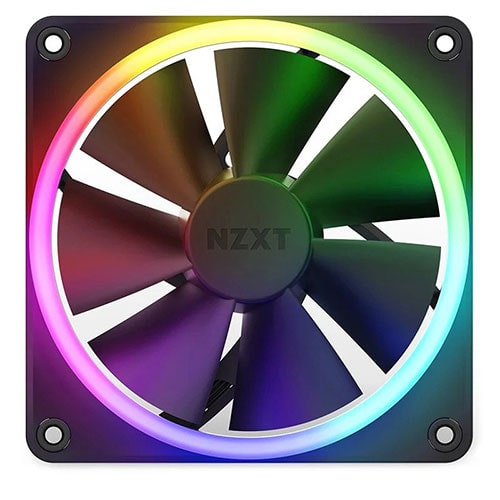 NZXT F120 RGB 120mm Fans With Controller Black (Triple Pack)