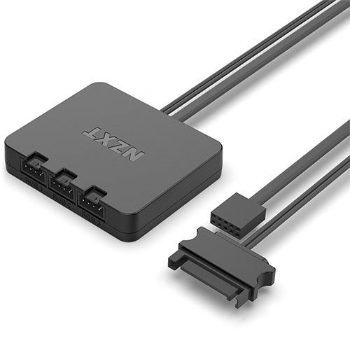 NZXT F120 RGB 120mm Fans With Controller Black (Triple Pack)