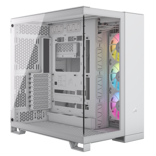 CORSAIR 6500X ATX Mid Tower Dual Chamber Cabinet (White)