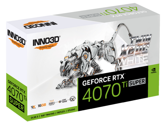INNO3D GeForce RTX 4070 Ti Super Twin X2 OC White 16GB Nvidia Graphic Card