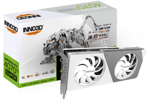 INNO3D GeForce RTX 4070 Ti Super Twin X2 OC White 16GB Nvidia Graphic Card
