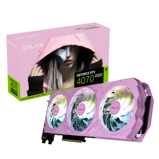 GALAX GeForce RTX 4070 SUPER EX Gamer Pink 1-Click OC 12GB Graphic Card