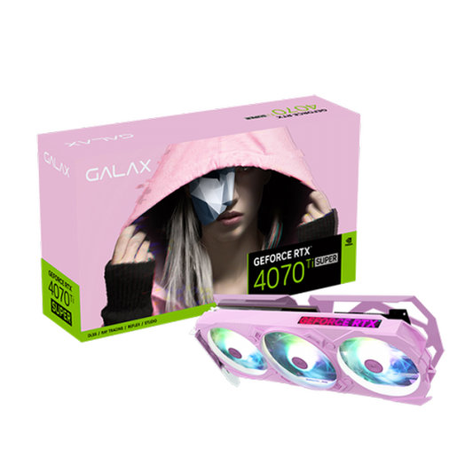 GALAX GeForce RTX 4070 Ti SUPER EX Gamer Pink 1-Click OC 16GB Graphic Card