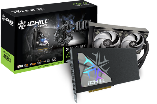 INNO3D GeForce RTX 4080 ICHILL Black 16GB GDDR6X Graphics Card