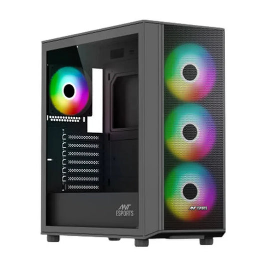 ANT ESPORTS 411 Air ARGB EATX Mid Tower Cabinet (Black)
