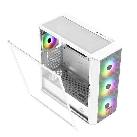 ANT ESPORTS 411 Air ARGB EATX Mid Tower Cabinet (White)