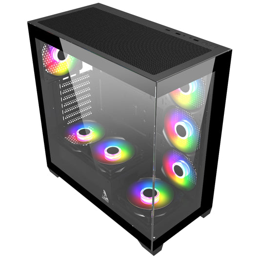 TAG Gamerz Luminor ARGB ATX Mid Tower Cabinet (Black)