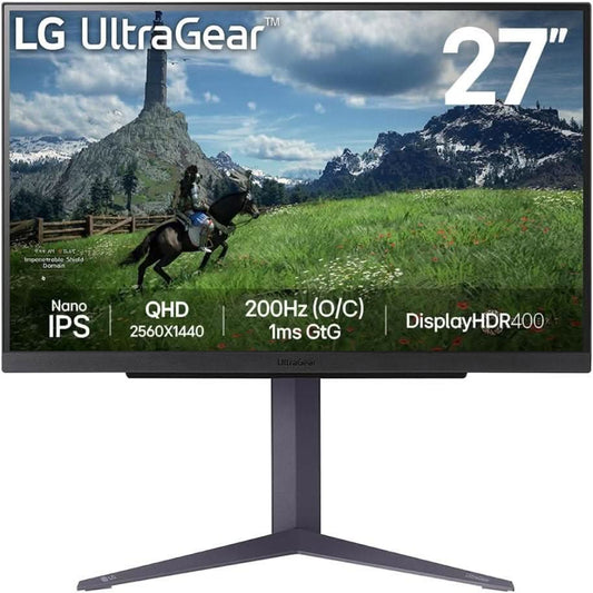 LG 27GS85Q-B Ultragear 27 Inch 180Hz Nano IPS Panel 98% SRGB 1MS AMD Freesync Gaming Monitor