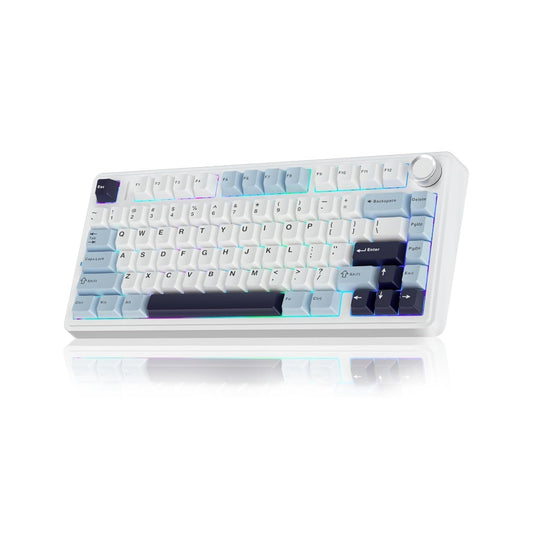 AULA F75 75% Mechanical Wireless Gaming Keyboard ( Ice Blue ) ( Ice Vein Switch ) ( F75IUV )