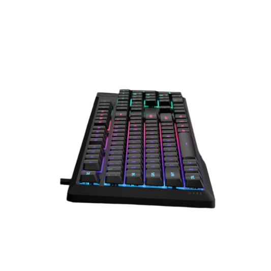 CORSAIR K55 Core Full Size Wired Membrane RGB Gaming Keyboard ( Black ) ( Membrane Switch )