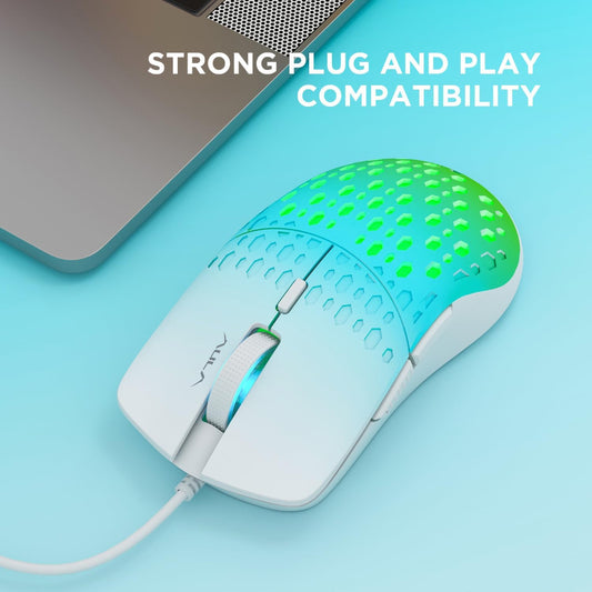 AULA S11 PRO Wired Ergonomic Gaming Mouse ( S11PRO) ( 3600 DPI / 6 Macro Button ) ( Blue )