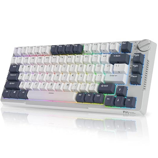 ROYAL KLUDGE RK H81 Wireless Mechanical Gaming Keyboard ( White ) ( SkyCyan Switch )