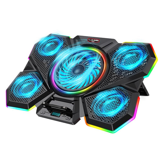CLAW Glacier F13 RGB Laptop Cooling Pad ( Black ) ( With LCD Screen )