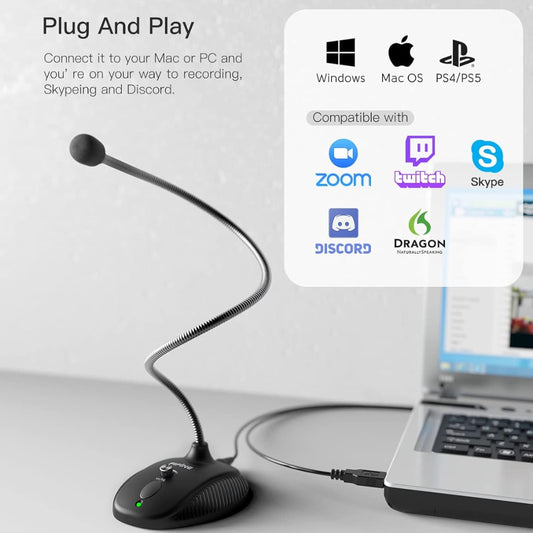 FIFINE K054 USB Microphone With Gooseneck