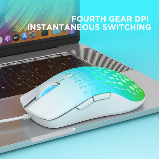 AULA S11 PRO Wired Ergonomic Gaming Mouse ( S11PRO) ( 3600 DPI / 6 Macro Button ) ( Blue )