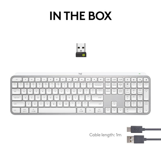 LOGITECH MX Keys S Full Size Mechanical Wireless Keyboard ( Pale Grey )