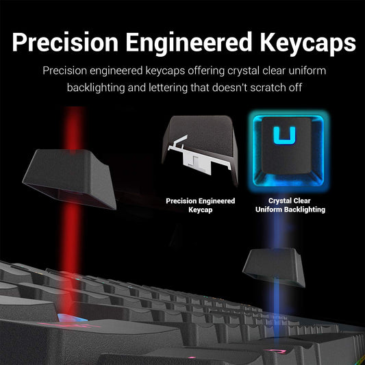 Redragon Kumara K552 TKL Rainbow Gaming Keyboard (Red Switch)