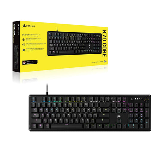 CORSAIR K70 Core Wired RGB Mechanical Gaming Keyboard ( Black ) ( Red Linear Switch )