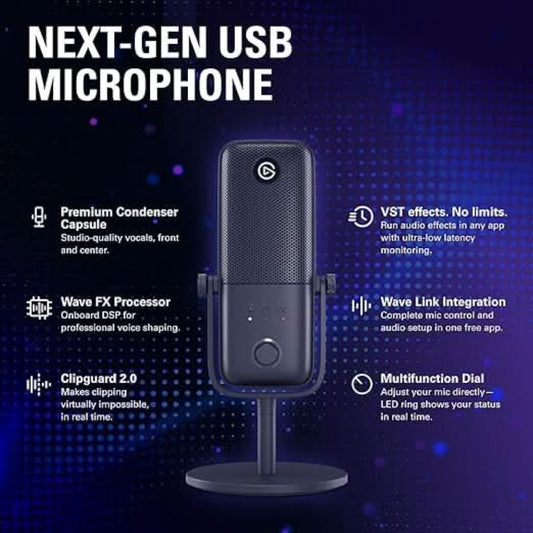 ELGATO Wave 3 MK.2 USB Condenser Microphone ( Black )