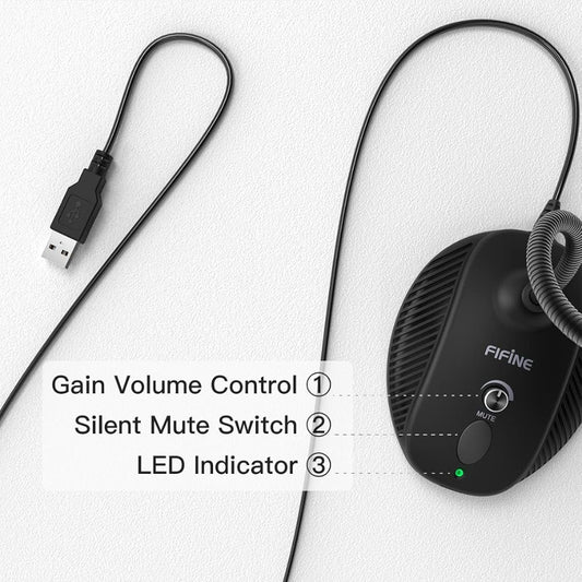 FIFINE K054 USB Microphone With Gooseneck