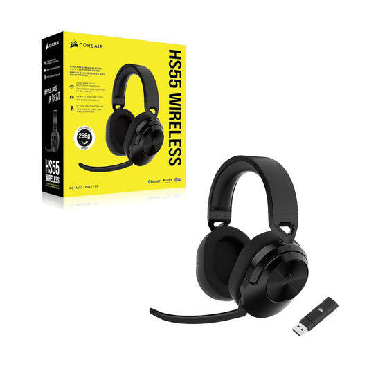 CORSAIR HS55 USB Wireless 7.1 Surround Gaming Headphones ( Carbon Black) ( PC / Mobile/ PS4 )